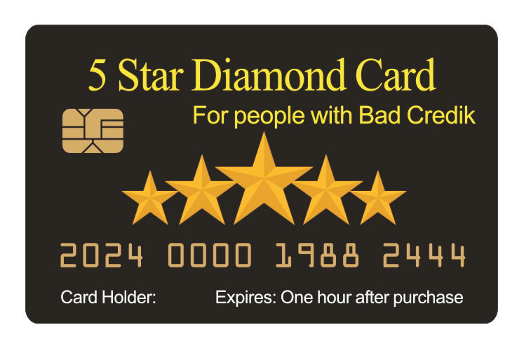 Official 5 Star Diamond Card™ (4 PACK) Free Shipping.