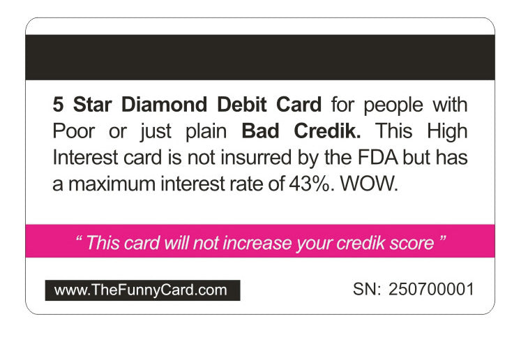 Official 5 Star Diamond Card™ (4 PACK) Free Shipping.