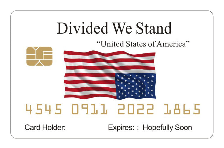 Official Divided We Stand Card™ 4 Pack (Free Shipping)