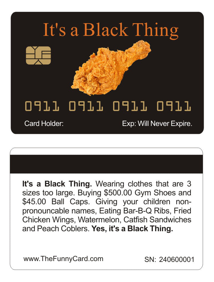 Official It's a Black Thing Card™ (4 PACK) Free Shipping.