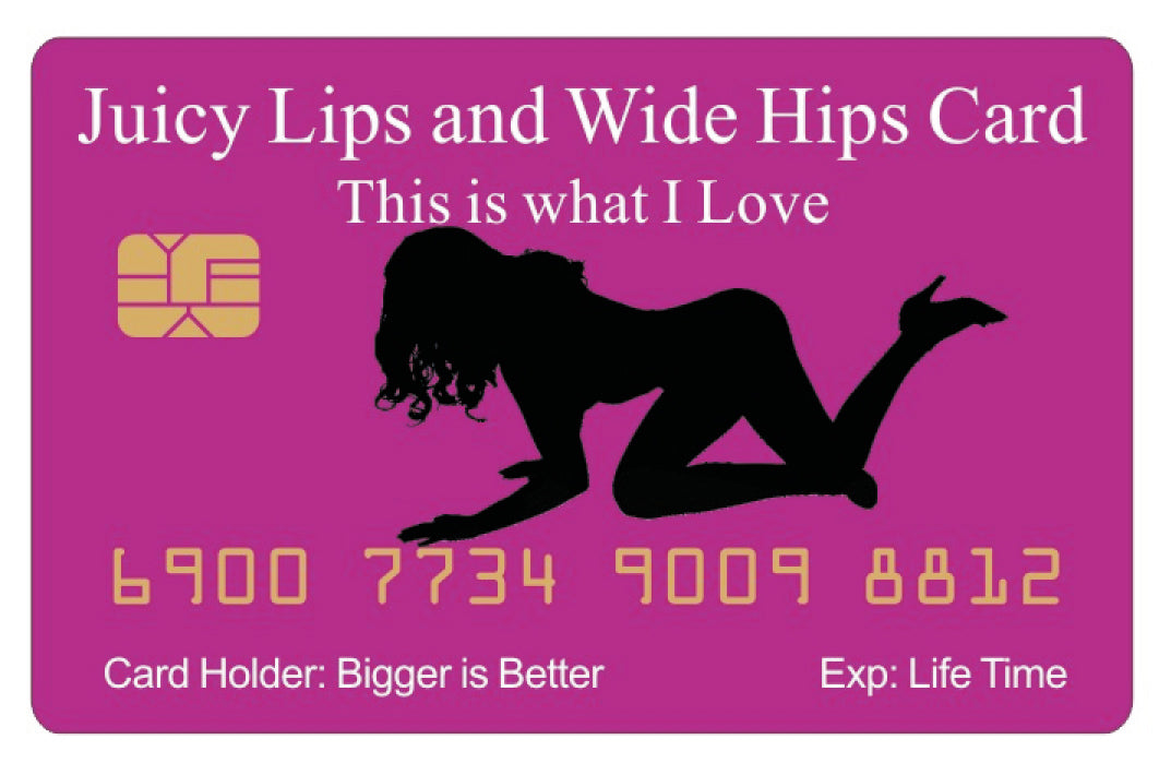 Official Juicy Lips and Wide Hips Card™ (4 PACK) Free Shipping..