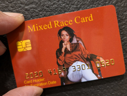 Official Mixed Race Person Card (4 PACK) Free Shipping.