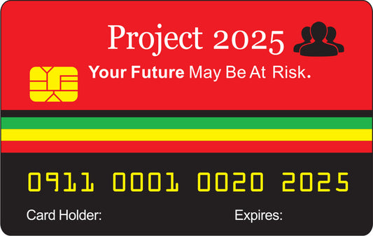 Official Project 2025 Card™ (4 PACK) Free Shipping.