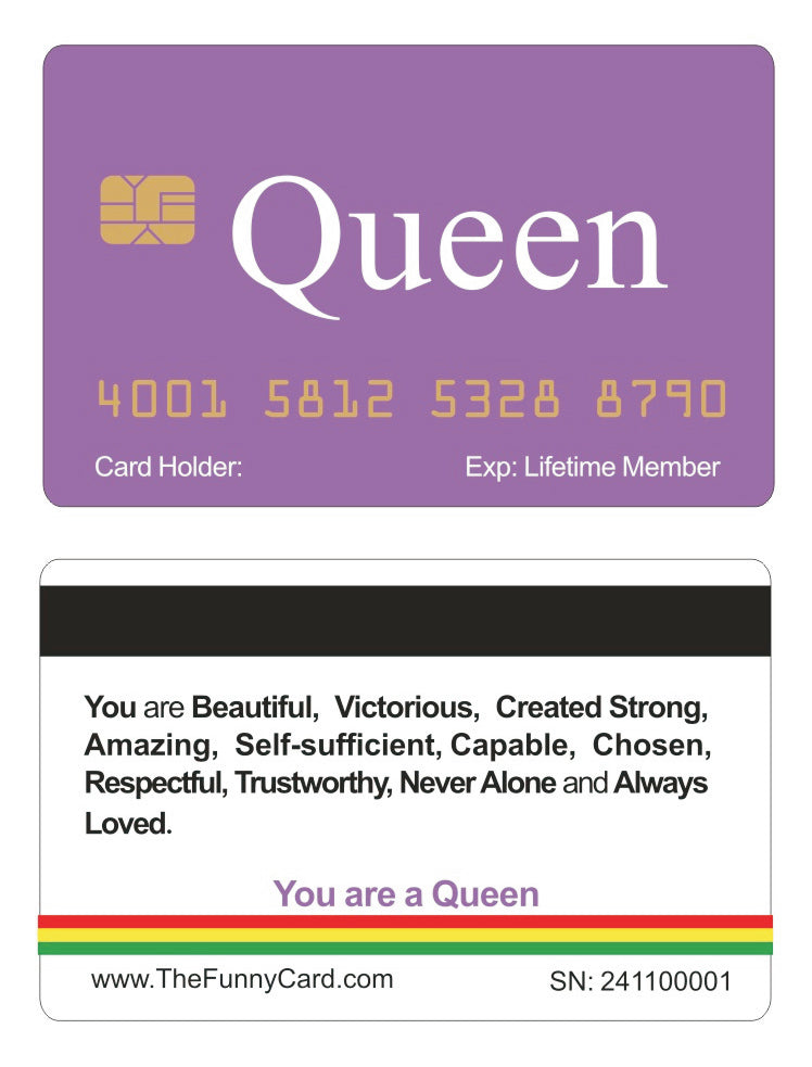 Official Queen Card (4 PACK) Free Shipping