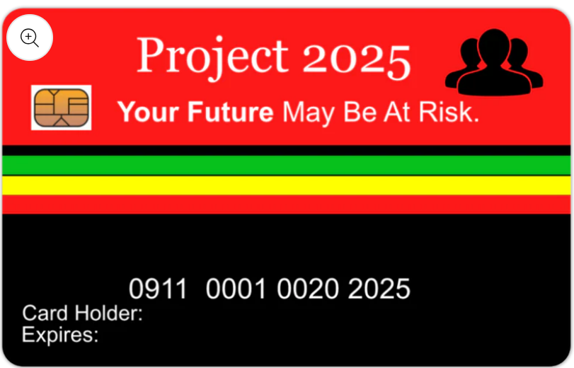 Project 2025 Card  4-10 Card Pack (Free Shipping)