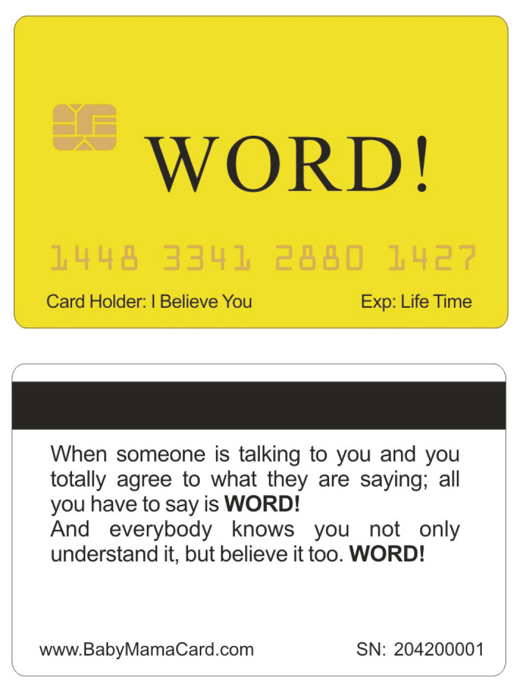 Official WORD Card™ (4 PACK) Free Shipping..