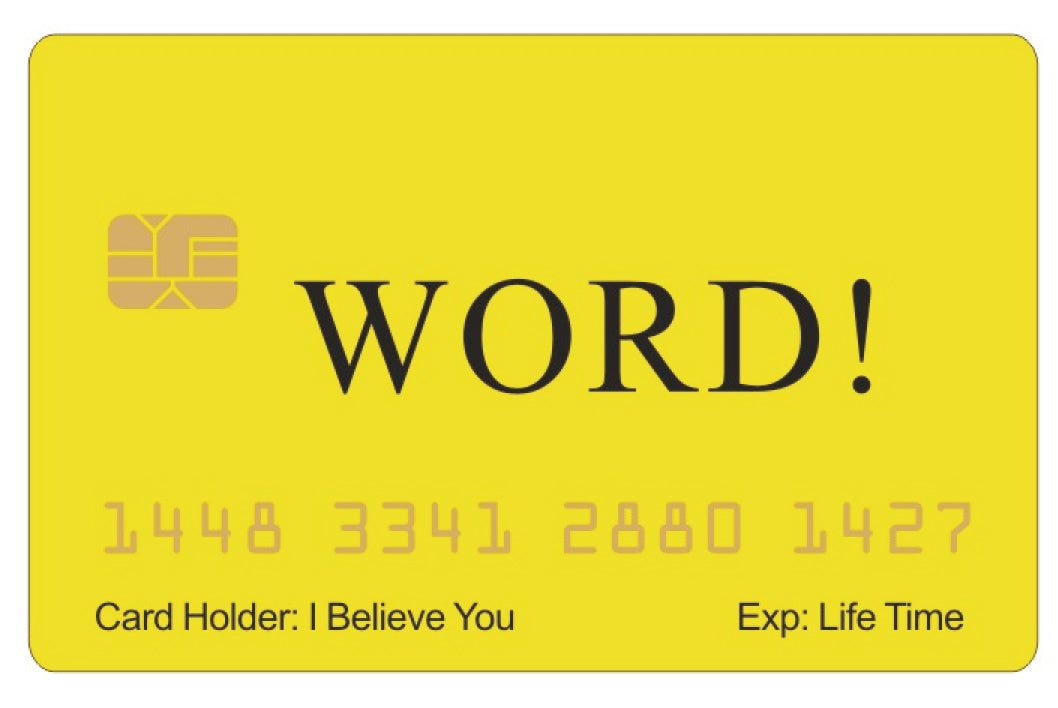 Official WORD Card™ (4 PACK) Free Shipping..
