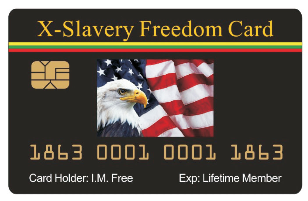 Official Slavery Freedom Card™ (4 PACK) Free Shipping..