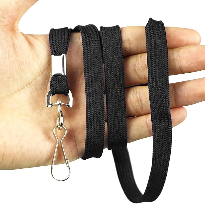 Plastic Card Protector and Neck Lanyard (4 Pack)