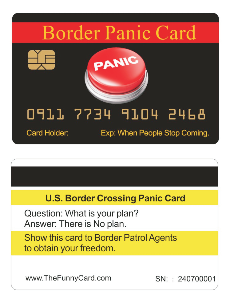 Official Border Panic Card 4 Pack (Free Shipping)