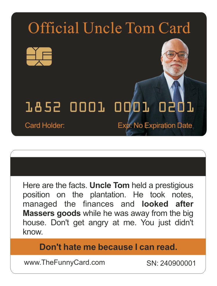 Official Uncle Tom Card (4 PACK) Free Shipping